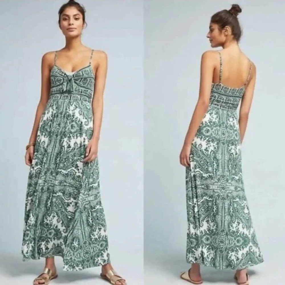 Anthropologie Moulinette
Soeurs Brisbane Green Paisley Maxi Dress
Size Medium
